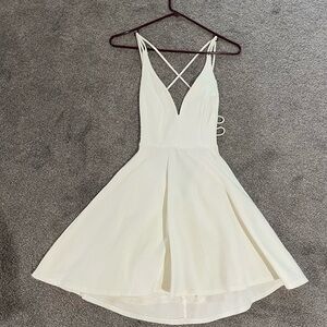 Lulu's White Backless Dress